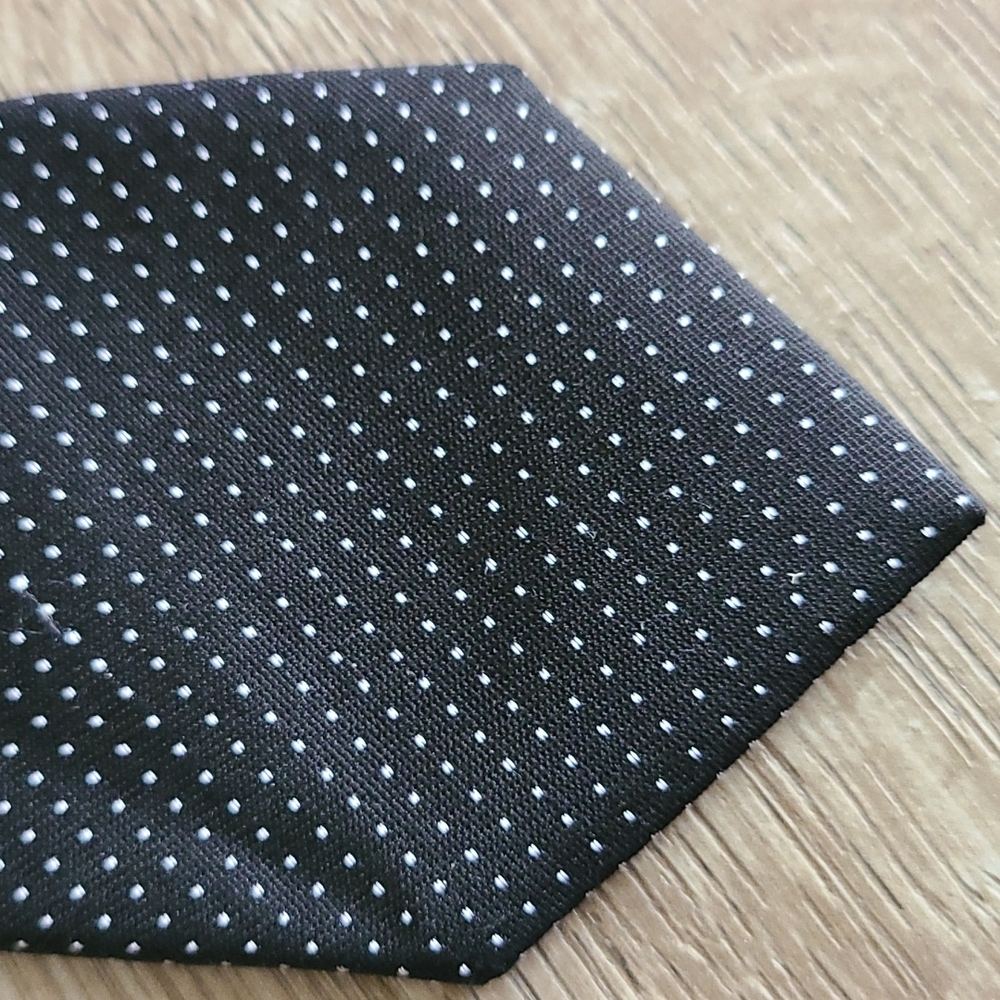 Giordano Concepts Black Silk Polka-dot Tie